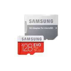 Карта памяти 128Gb Samsung EVO Plus microSDXC Class 10 UHS-I U3 + SD адаптер, Версия: EVO Plus, Объём памяти: 128 Гб, Производитель: Samsung, Комплектация: карта + SD адаптер