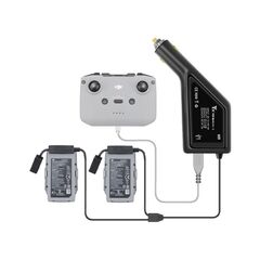 Автомобильное зарядное устройство для 2 аккумуляторов и пульта DJI Mavic Air 2 / Air 2S (YX)
