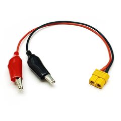 Переходник ToolkitRC XT60 - Силовые провода (Крокодилы)