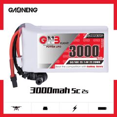Аккумулятор GNB 2S 3000mAh 5C LiPo для очков Skyzone / Fatshark (XT60 / XT30, DC5.5), Разъем: XT30