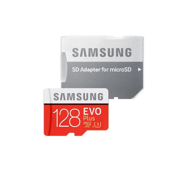 Карта памяти 128Gb Samsung EVO Plus microSDXC Class 10 UHS-I U3 + SD адаптер, Версия: EVO Plus, Объём памяти: 128 Гб, Производитель: Samsung, Комплектация: карта + SD адаптер