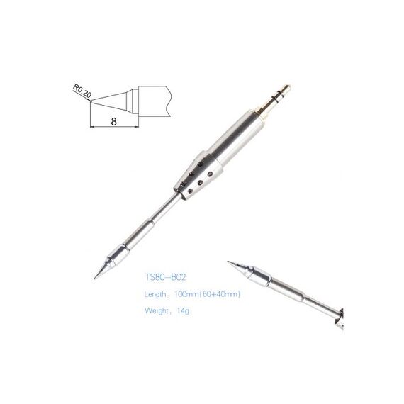 Паяльник Miniware TS80P (Черный) с жалом TS-B02 (Расширенный набор), изображение 8