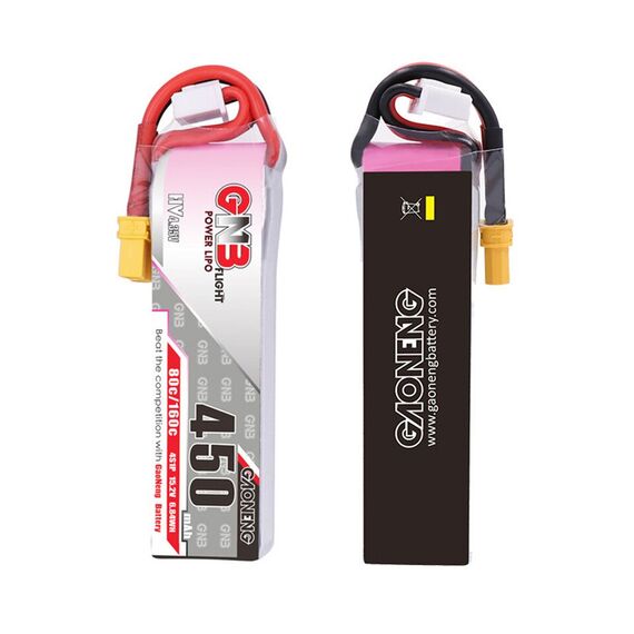 Аккумулятор GNB 450мАч 4S 80C LiHV (XT30), изображение 2