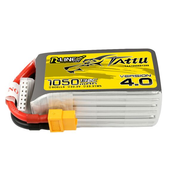 Аккумулятор Tattu R-Line V4.0 1050мАч 130C 6S LiPo (XT60), изображение 2
