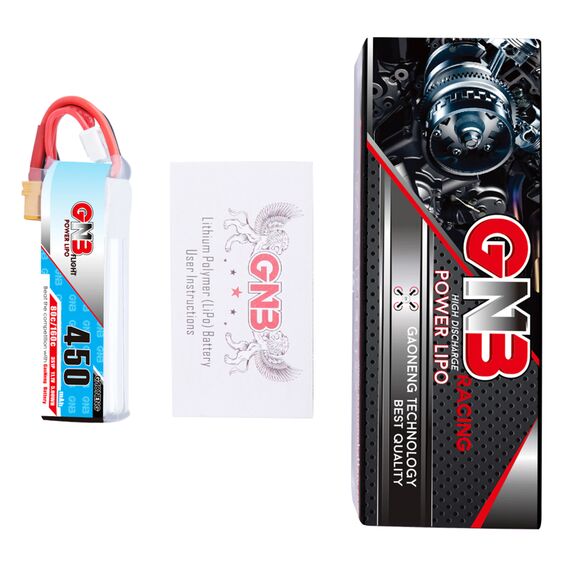 Аккумулятор GNB 450мАч 3S 80C LiPo (XT30), изображение 4