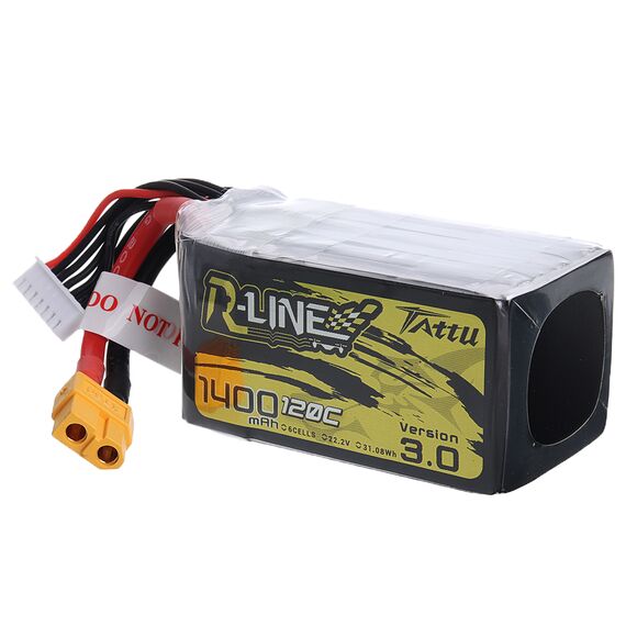 Аккумулятор Tattu R-Line V3.0 1400мАч 6S 120C LiPo (XT60), изображение 2