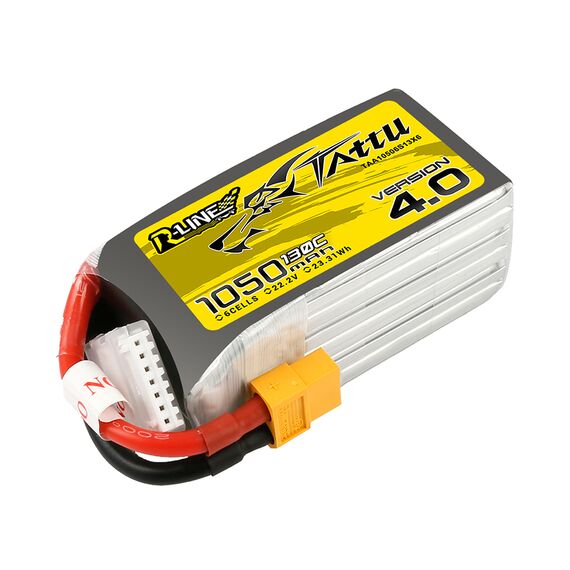Аккумулятор Tattu R-Line V4.0 1050мАч 130C 6S LiPo (XT60), изображение 4