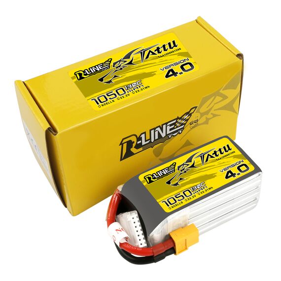 Аккумулятор Tattu R-Line V4.0 1050мАч 130C 6S LiPo (XT60), изображение 5