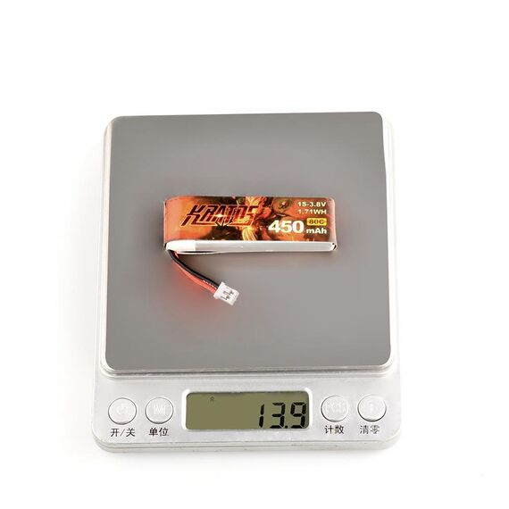 Аккумулятор HGLRC KRATOS 450мАч 1S 80C LiHV (PH2.0) (5 шт.), изображение 4