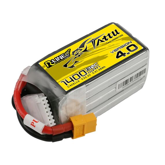 Аккумулятор Tattu R-Line V4.0 1400мАч 6S 130C LiPo (XT60)
