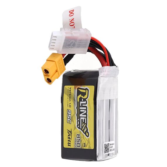 Аккумулятор Tattu R-Line V1.0 850мАч 4S 95C LiPo (XT30), изображение 4