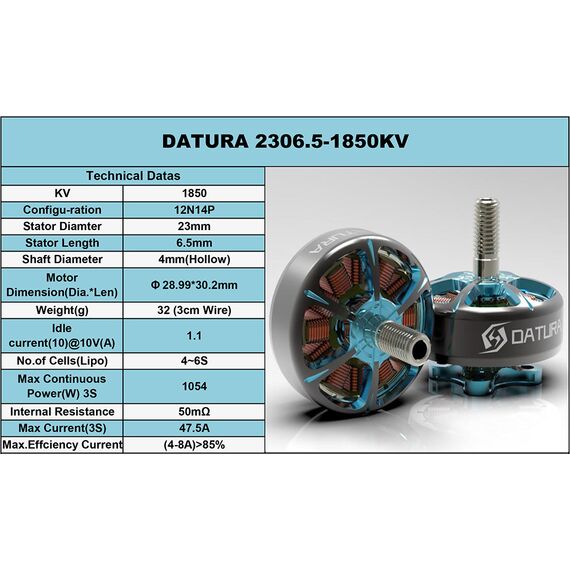 Мотор Foxeer Datura 2306.5-1850KV, изображение 4в магазине iDrone Мотор Foxeer Datura 2306.5-1850KV, изображение 4