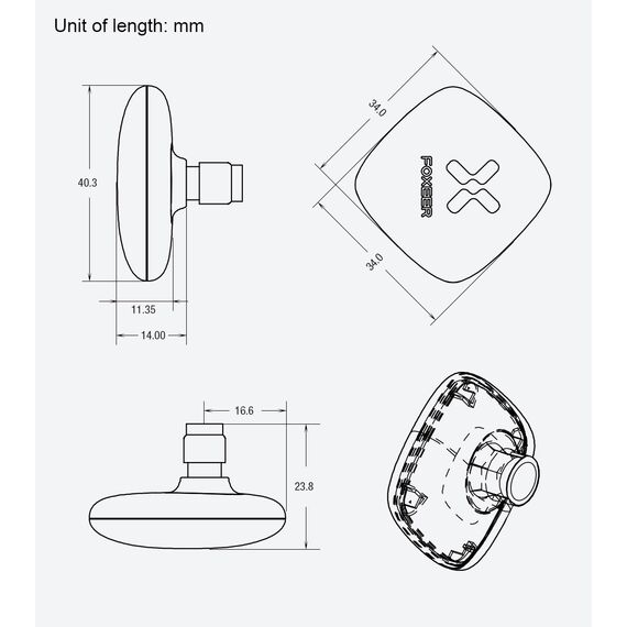 Патч-антенна Foxeer Echo 2 5,8G 9dBi (RHCP, SMA), Цвет: Белый, изображение 6