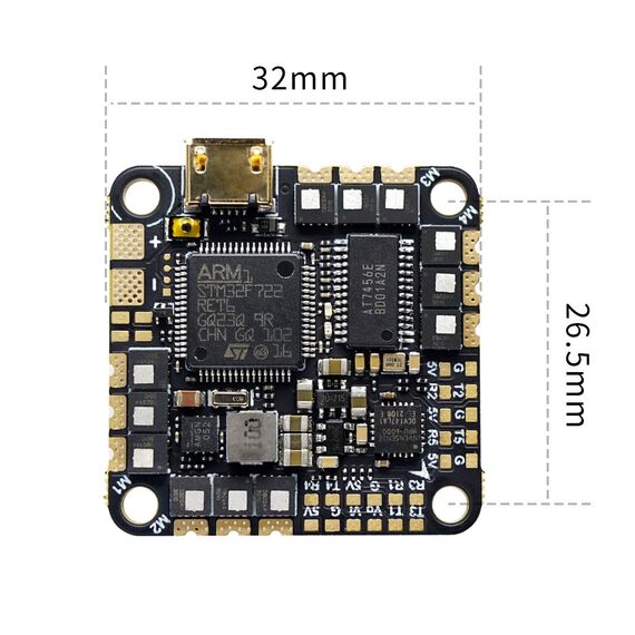 Полетный контроллер GEPRC GEP-F722-45A AIO, изображение 3