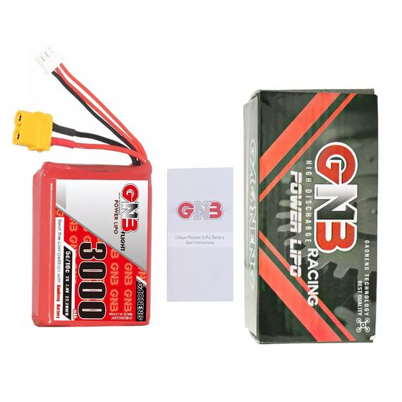 Аккумулятор GNB 3000мАч 2S 5C LiPo для Radiomaster TX12 (XT60), изображение 3