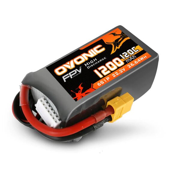 Аккумулятор OVONIC 1200мАч 6S 120C LiPo (XT60)
