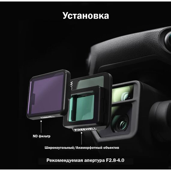 Набор из 6 фильтров (ND8/16/32/64/Wide Angle/Anamorphic) DJI Mavic 3 (Freewell), изображение 5