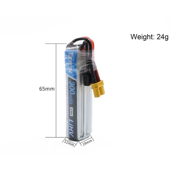 Аккумулятор GEPRC 300мАч 3S 30C LiPo (XT30), изображение 4