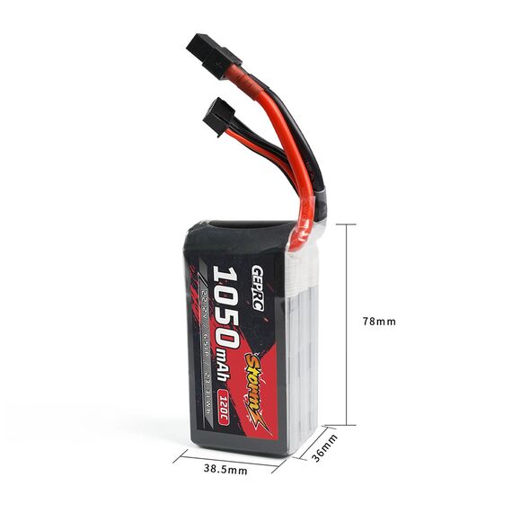 Аккумулятор GEPRC Storm 1050мАч 6S 120C LiPo (XT60), изображение 5