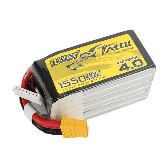 Аккумулятор Tattu R-Line V4.0 1550мАч 6S 130C LiPo (XT60), изображение 2
