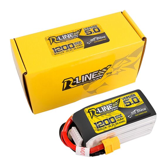 Аккумулятор Tattu R-Line V5.0 1200мАч 6S 150C LiPo (XT60), изображение 5