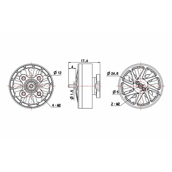 Мотор BrotherHobby TC 2004 1700KV, изображение 5