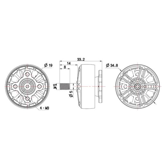 Мотор BrotherHobby LPD 2806.5, KV моторов: 1300KV, изображение 6