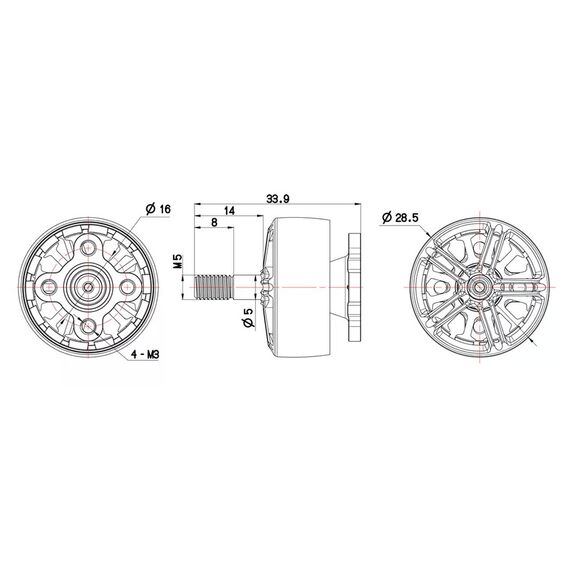 Мотор BrotherHobby GOM 2207.5, KV моторов: 1920KV, изображение 5