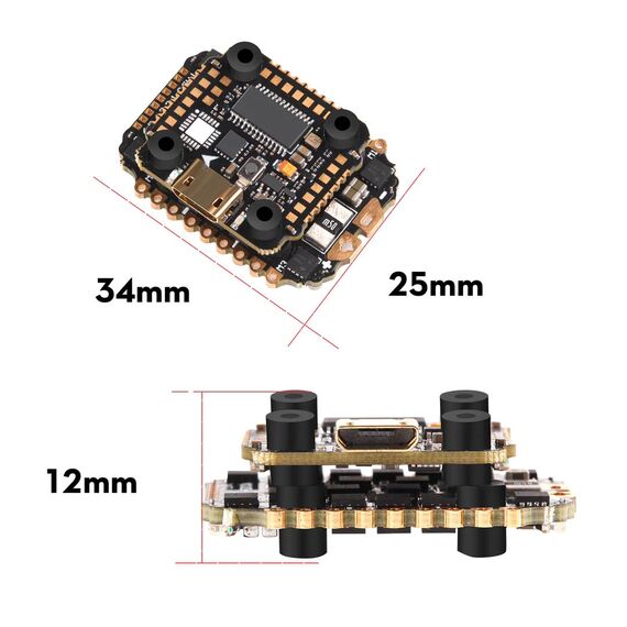 Стек Flywoo Goku Hex GN405 Nano 16x16 (FC + 13A ESC) (BMI270), Комплектация: полный стек, изображение 2