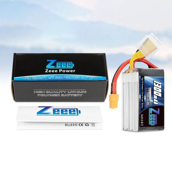 Аккумулятор Zeee 1300мАч 6S 120C LiPo (XT60), изображение 3