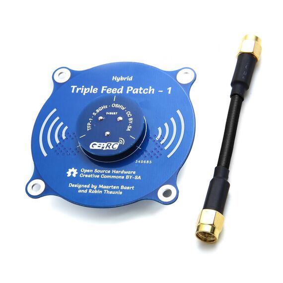 Патч-антенна GEPRC Triple Feed Patch-1 5.8GHz CP, Разъем: RP-SMA