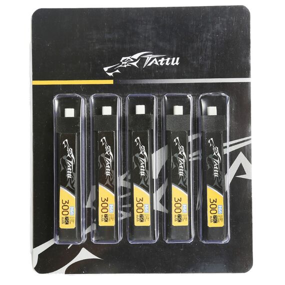 Аккумуляторы Tattu 300мАч 1S 75C LiHV (BT2.0) (5 шт.), изображение 3