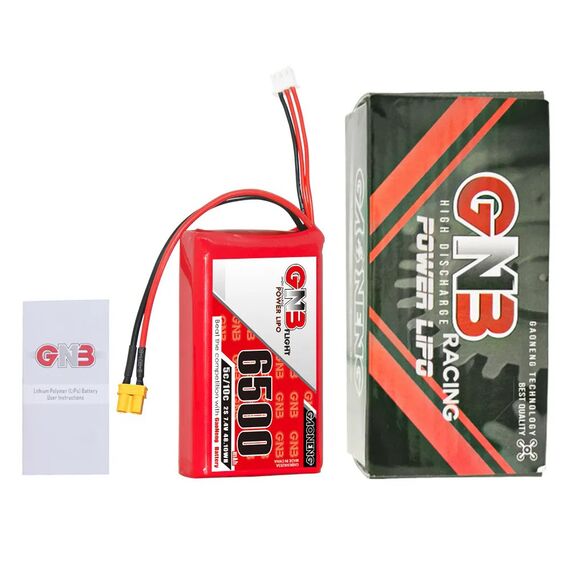 Аккумулятор GNB 6500мАч 2S 5C LiPo для Radiomaster Boxer (XT30), изображение 6
