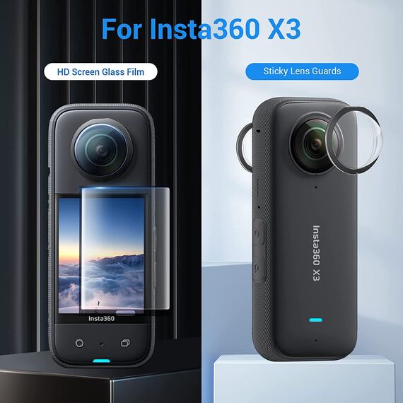 Защита дисплея / линз Insta360 X3 (CYNOVA), Версия: На экран и линзы, изображение 2