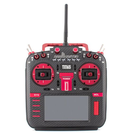 Аппаратура управления RadioMaster TX16S Mark II Max (Carbon fiber red / ELRS / Hall v4.0)