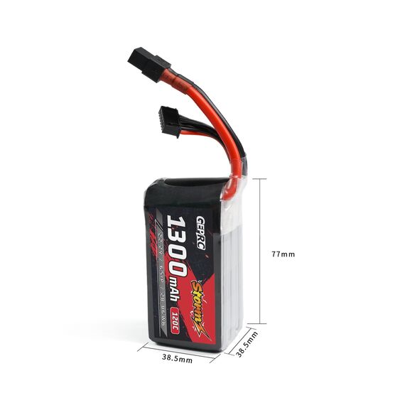 Аккумулятор GEPRC Storm 6S 1300mAh 120C LiPo (XT60), изображение 4