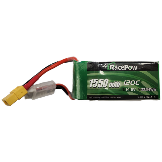 Аккумулятор RacePow 4S 1550mAh 120C LiPo (XT60)