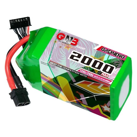 Аккумулятор GNB 6S 2000mAh 120C LiPo (XT60), изображение 2