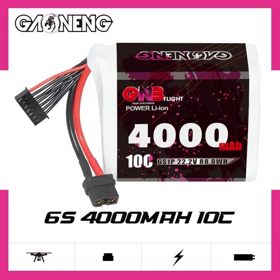 Аккумулятор GNB 6S 4000mAh 10C Li-ion (Samsung 21700, XT60)