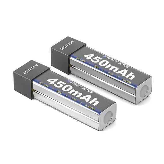 Аккумуляторы BETAFPV 2S 450mAh 30C LiHV (BT3.0) (2 шт), изображение 2