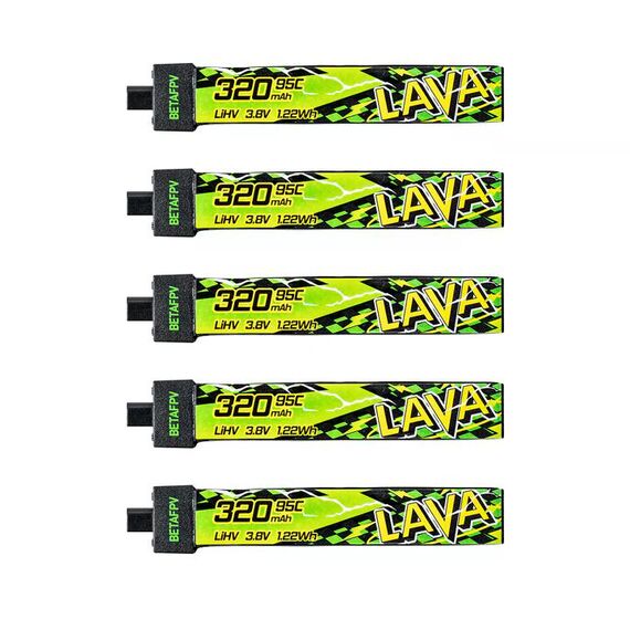 Аккумуляторы BETAFPV LAVA II 1S 320mAh 95C LiHV (BT2.0, 5 шт)
