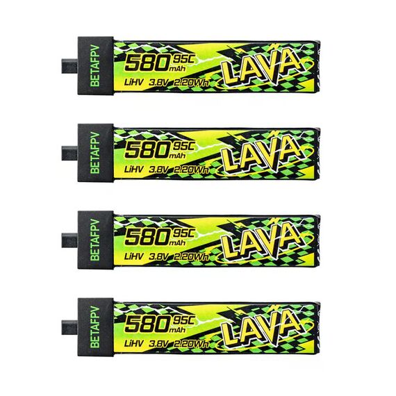 Аккумуляторы BETAFPV LAVA II 1S 580mAh 95C LiHV (BT2.0, 4 шт)