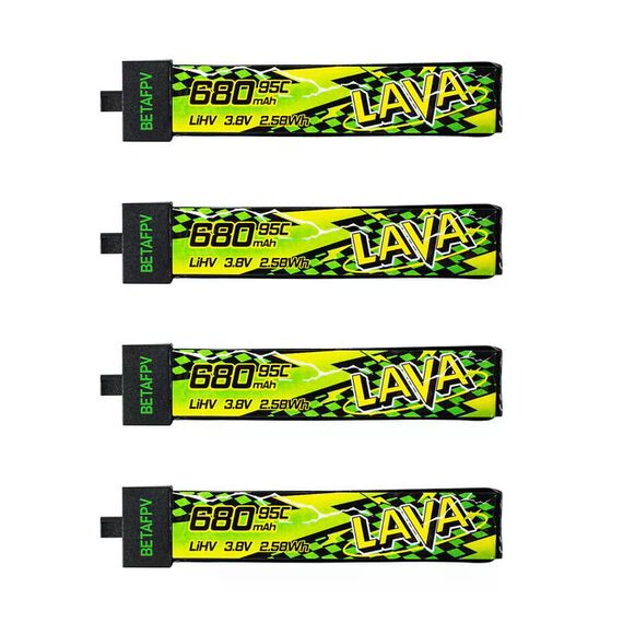 Аккумуляторы BETAFPV LAVA II 1S 680mAh 95C LiHV (BT2.0, 4 шт)
