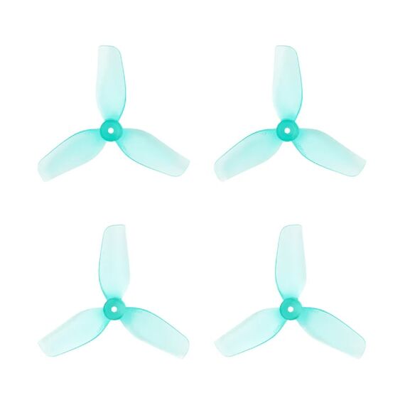 Пропеллеры HQProp 31mm 3-лопастные Ultralight 1,0мм (2CW + 2CCW), Цвет: Cyan