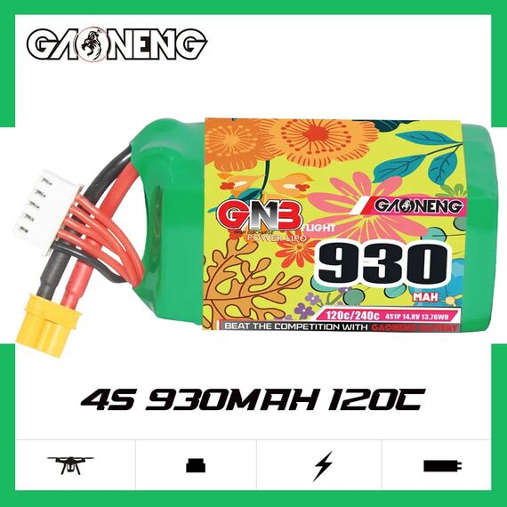 Аккумулятор GNB 4S 930mAh 120C LiPo (XT30)