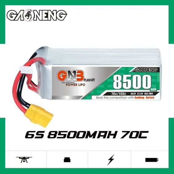 Аккумулятор GNB 6S 8500mAh 70C 22.2V LiPo (XT60)