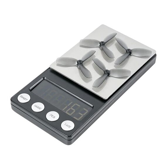 Пропеллеры Beta 45мм 3-лопастные 1,5мм (Clear grey, 2L + 2R), изображение 4