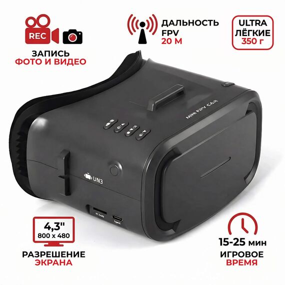 FPV радиоуправляемая машинка Sniclo SNT MG034 Police Car 1:43 с камерой и очками, изображение 3