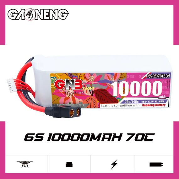 Аккумулятор GNB 6S 10000mAh 70C LiPo (XT90)